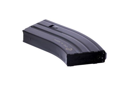 The CPD 6.8 SPC magazine holds 20 rounds with a stainless steel follower spring
